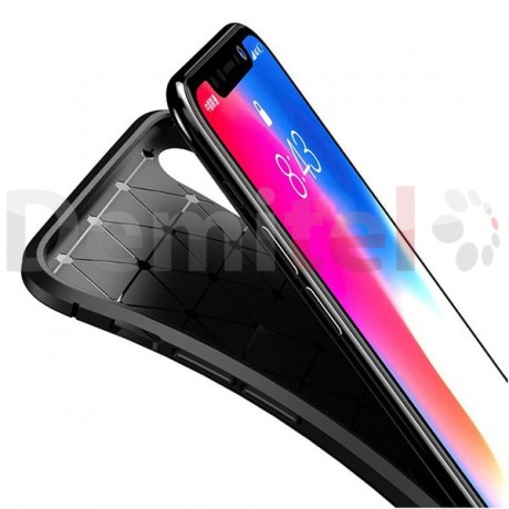 Силиконов гръб AUTO FOCUS Carbon за Apple iPhone XR Черен