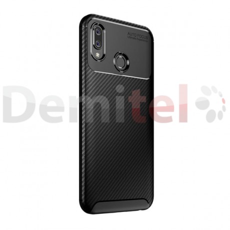 Силиконов гръб AUTO FOCUS Carbon за Honor Play Черен