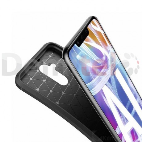 Силиконов гръб AUTO FOCUS Carbon за Huawei Mate 20 Lite Черен
