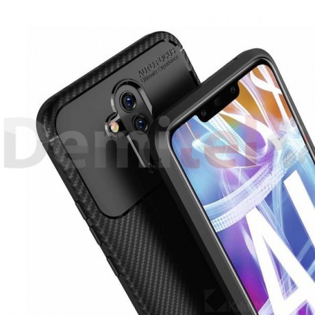 Силиконов гръб AUTO FOCUS Carbon за Huawei Mate 20 Lite Черен