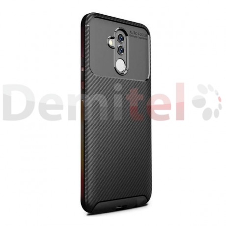 Силиконов гръб AUTO FOCUS Carbon за Huawei Mate 20 Lite Черен