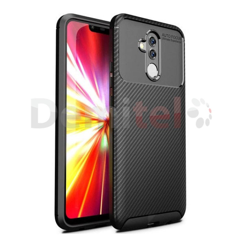 Силиконов гръб AUTO FOCUS Carbon за Huawei Mate 20 Lite Черен