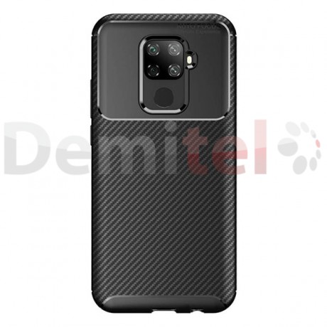 Силиконов гръб AUTO FOCUS Carbon за Huawei Mate 30 Lite Черен