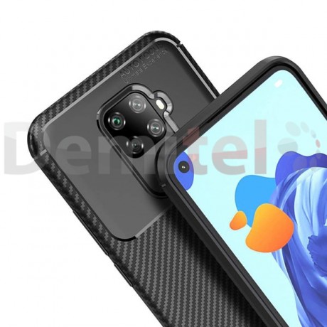 Силиконов гръб AUTO FOCUS Carbon за Huawei Mate 30 Lite Черен