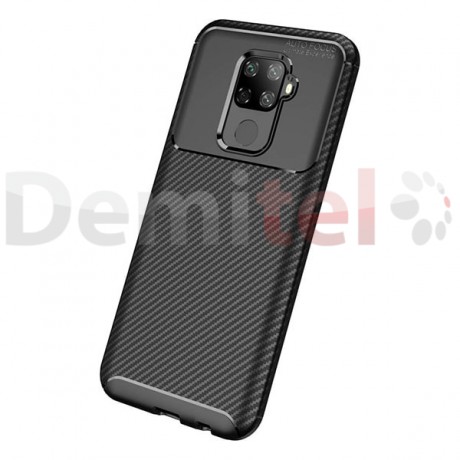 Силиконов гръб AUTO FOCUS Carbon за Huawei Mate 30 Lite Черен