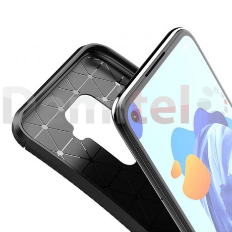 Силиконов гръб AUTO FOCUS Carbon за Huawei Mate 30 Lite Черен