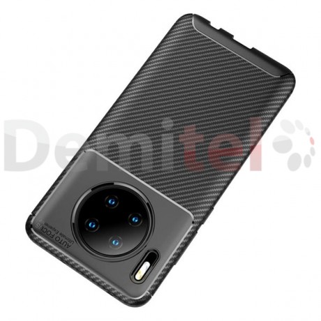 Силиконов гръб AUTO FOCUS Carbon за Huawei Mate 30 Черен