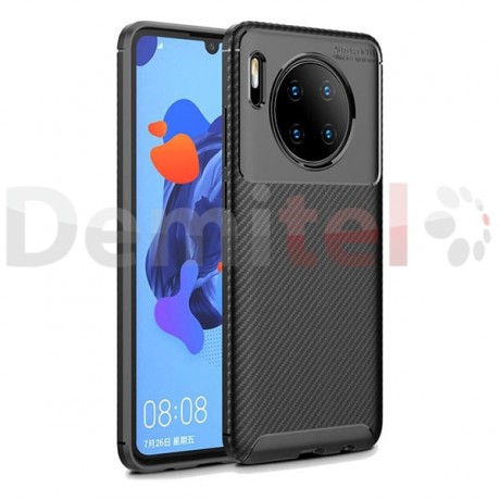 Силиконов гръб AUTO FOCUS Carbon за Huawei Mate 30 Черен