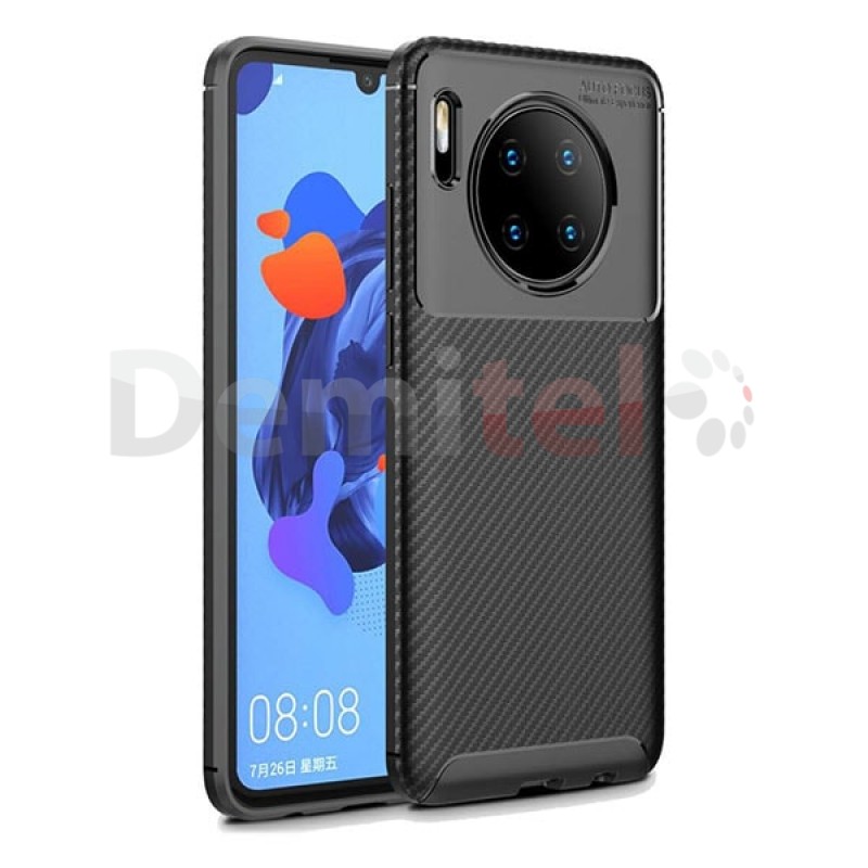 Силиконов гръб AUTO FOCUS Carbon за Huawei Mate 30 Черен