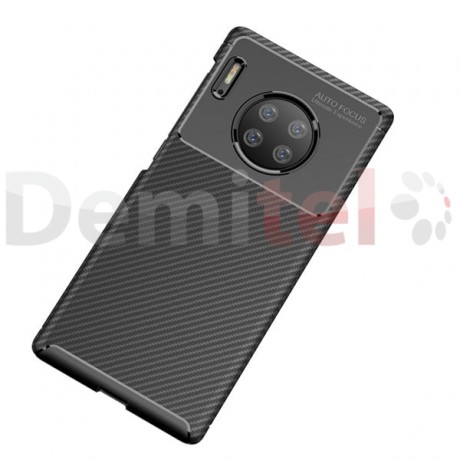 Силиконов гръб AUTO FOCUS Carbon за Huawei Mate 30 Pro Черен