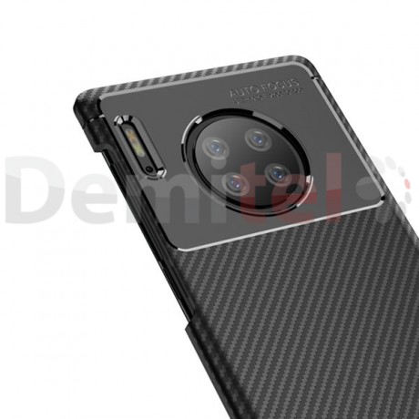 Силиконов гръб AUTO FOCUS Carbon за Huawei Mate 30 Pro Черен
