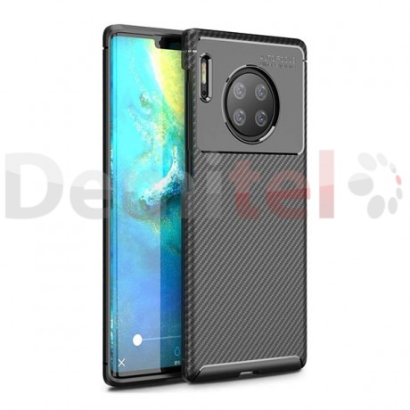 Силиконов гръб AUTO FOCUS Carbon за Huawei Mate 30 Pro Черен