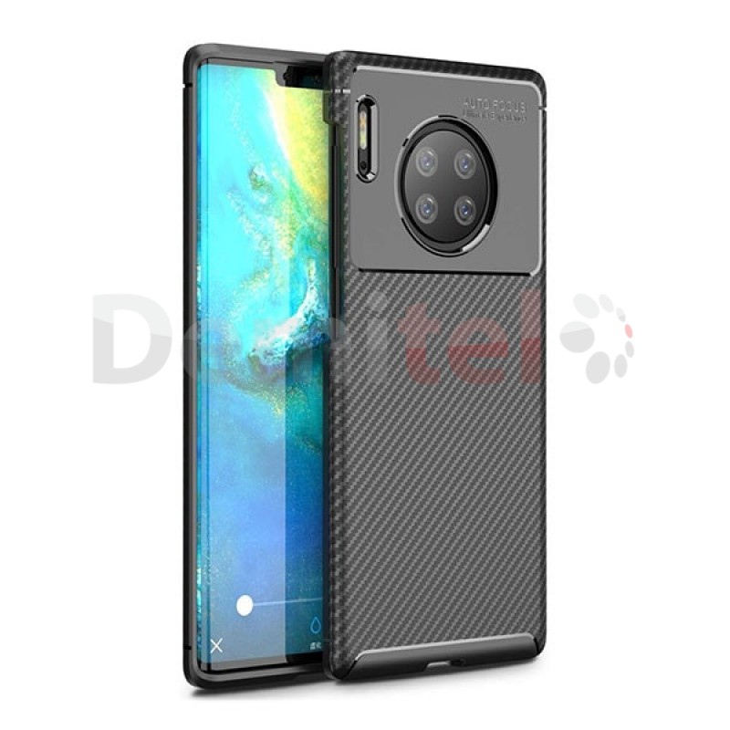 Силиконов гръб AUTO FOCUS Carbon за Huawei Mate 30 Pro Черен