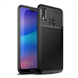 Силиконов гръб AUTO FOCUS Carbon за Huawei P20 Lite Черен 