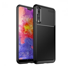 Силиконов гръб AUTO FOCUS Carbon за Huawei P20 Pro Черен 