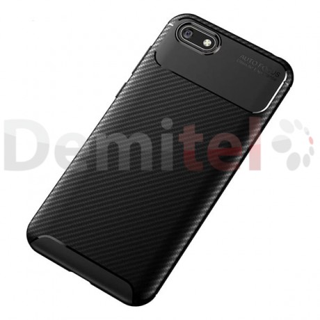 Силиконов гръб AUTO FOCUS Carbon за Huawei Y5 2018 Черен
