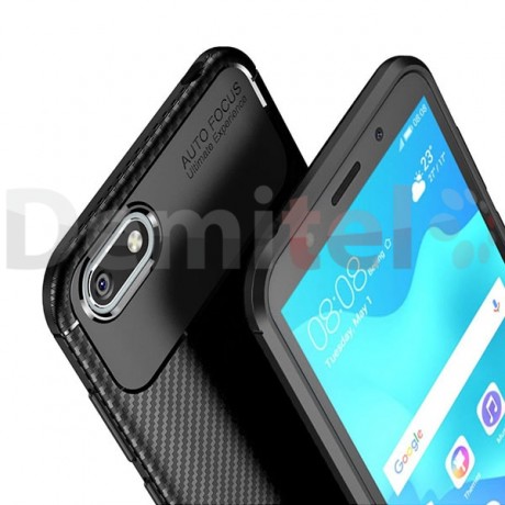 Силиконов гръб AUTO FOCUS Carbon за Huawei Y5 2018 Черен