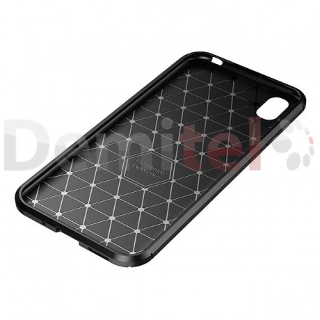 Силиконов гръб AUTO FOCUS Carbon за Huawei Y5 2019 Черен