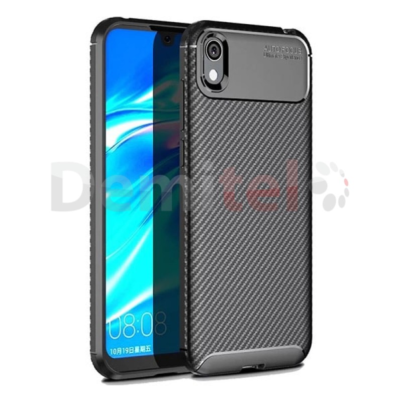 Силиконов гръб AUTO FOCUS Carbon за Huawei Y5 2019 Черен