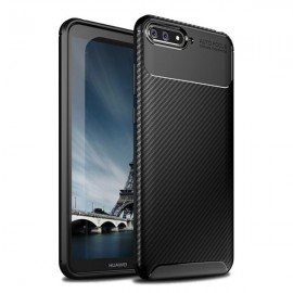 Силиконов гръб AUTO FOCUS Carbon за Huawei Y6 2018 Черен 
