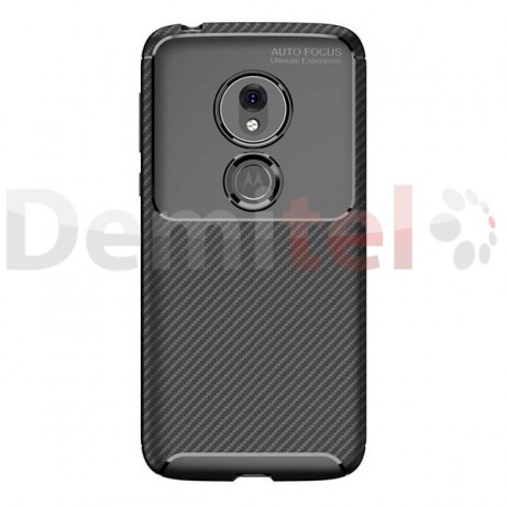 Силиконов гръб AUTO FOCUS Carbon за Motorola Moto G7 Play Черен