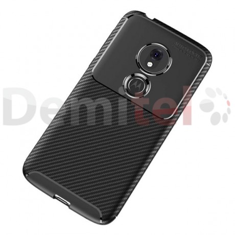 Силиконов гръб AUTO FOCUS Carbon за Motorola Moto G7 Play Черен