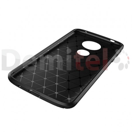 Силиконов гръб AUTO FOCUS Carbon за Motorola Moto E5 Черен