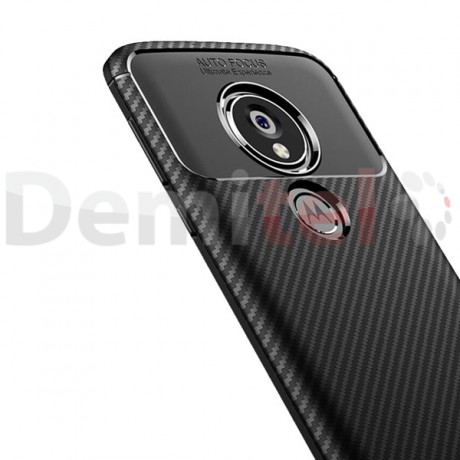 Силиконов гръб AUTO FOCUS Carbon за Motorola Moto E5 Черен