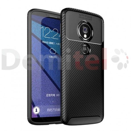 Силиконов гръб AUTO FOCUS Carbon за Motorola Moto E5 Черен