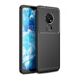 Силиконов гръб AUTO FOCUS Carbon за Nokia 6.2 Черен 