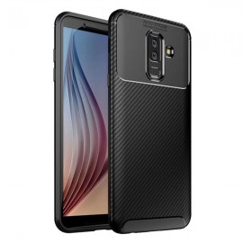 Силиконов гръб AUTO FOCUS Carbon за Samsung Galaxy A6 Plus 2018 Черен 
