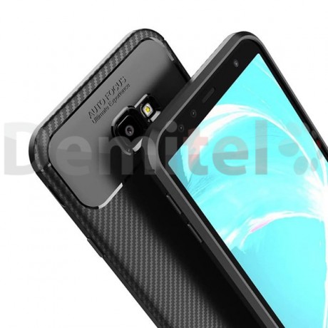 Силиконов гръб AUTO FOCUS Carbon за Samsung Galaxy J4 Plus Черен