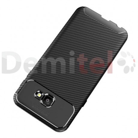 Силиконов гръб AUTO FOCUS Carbon за Samsung Galaxy J4 Plus Черен