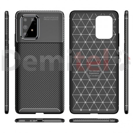 Силиконов гръб AUTO FOCUS Carbon за Samsung Galaxy S10 Lite Черен