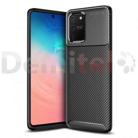 Силиконов гръб AUTO FOCUS Carbon за Samsung Galaxy S10 Lite Черен