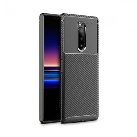Силиконов гръб AUTO FOCUS Carbon за Sony Xperia 1 Черен 