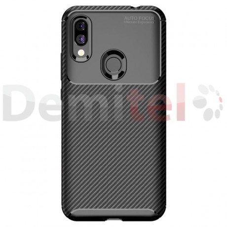 Силиконов гръб AUTO FOCUS Carbon за Xiaomi Redmi 7 Черен