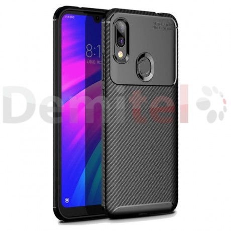 Силиконов гръб AUTO FOCUS Carbon за Xiaomi Redmi 7 Черен