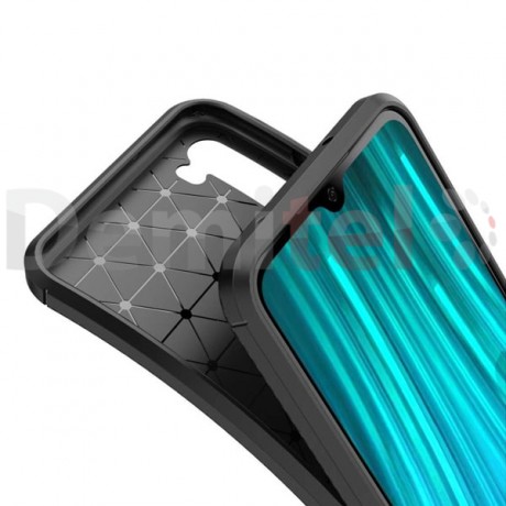 Силиконов гръб AUTO FOCUS Carbon за Xiaomi Redmi Note 8 Черен