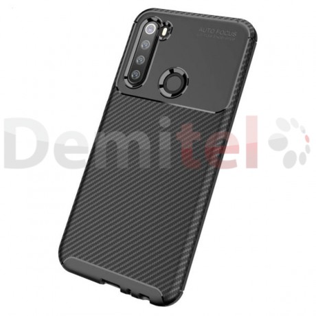 Силиконов гръб AUTO FOCUS Carbon за Xiaomi Redmi Note 8 Черен