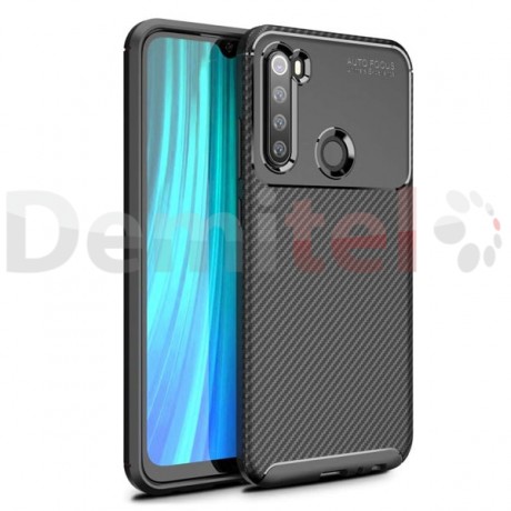 Силиконов гръб AUTO FOCUS Carbon за Xiaomi Redmi Note 8 Черен