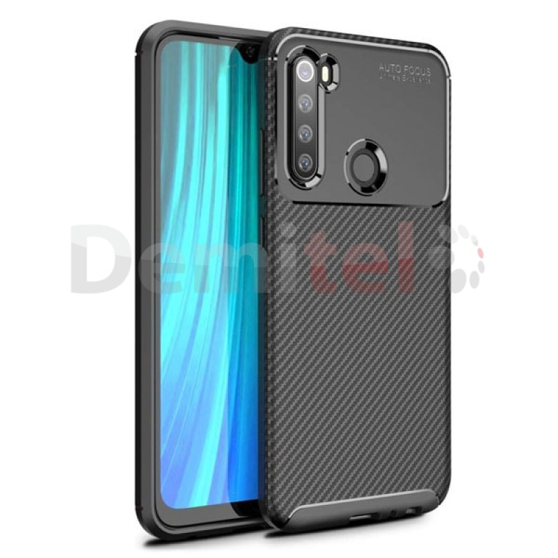 Силиконов гръб AUTO FOCUS Carbon за Xiaomi Redmi Note 8 Черен
