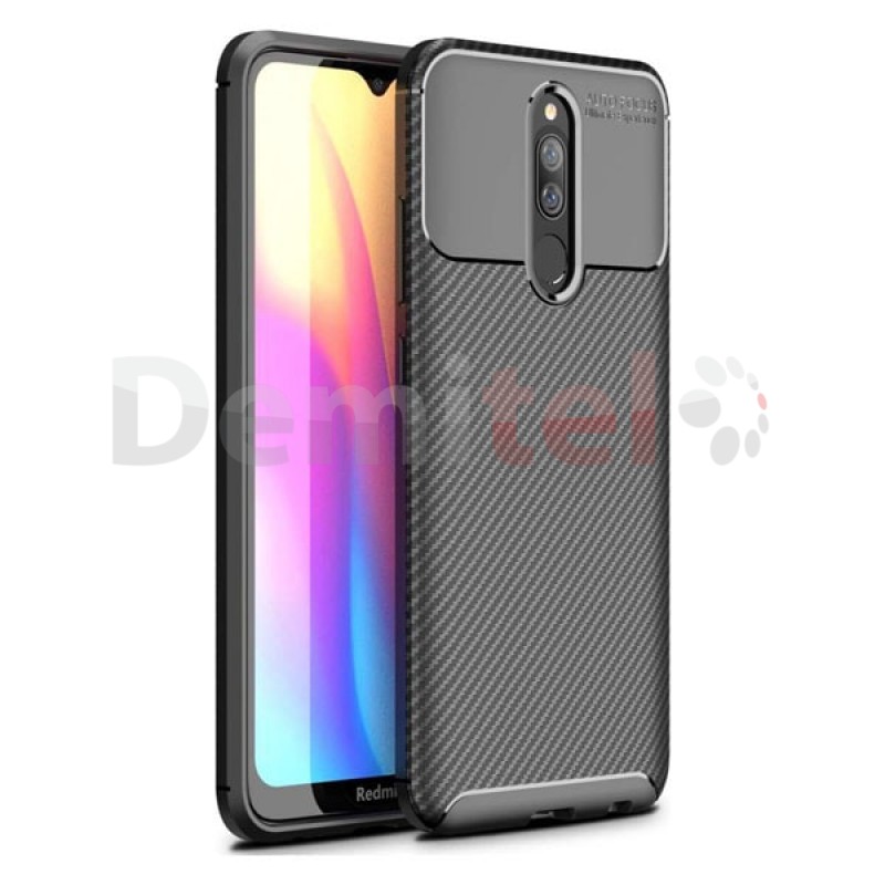 Силиконов гръб AUTO FOCUS Carbon за Xiaomi Redmi 8 Черен