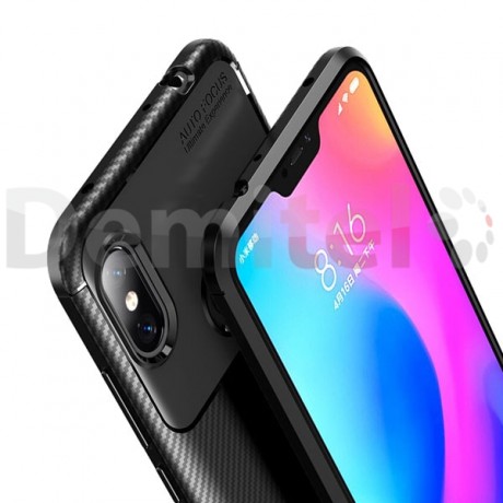 Силиконов гръб AUTO FOCUS Carbon за Xiaomi Redmi Note 6 Pro Черен