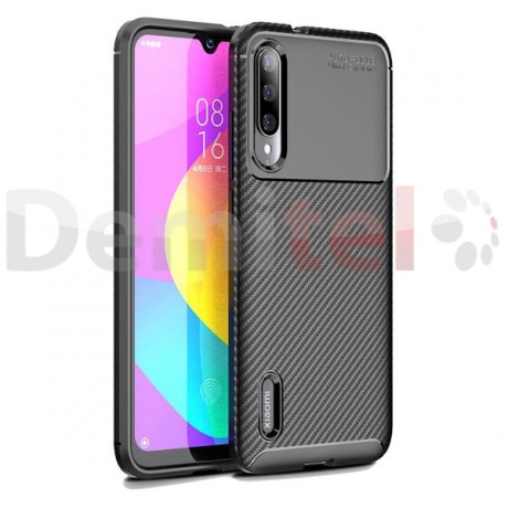 Силиконов гръб AUTO FOCUS Carbon за Xiaomi Mi A3 Черен