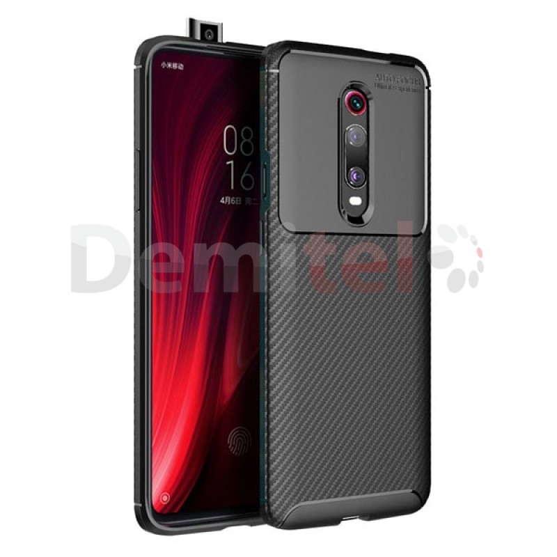 Силиконов гръб AUTO FOCUS Carbon за Xiaomi Mi 9T / Mi 9T Pro Черен