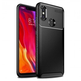 Силиконов гръб AUTO FOCUS Carbon за Xiaomi Mi 8 Черен 