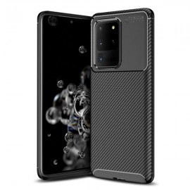 Силиконов гръб AUTO FOCUS Carbon за Samsung Galaxy S20 Ultra Черен 