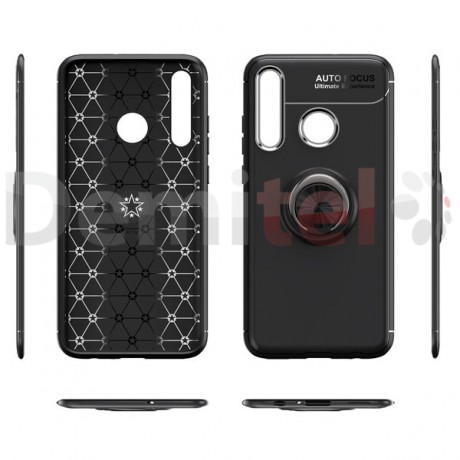 Силиконов гръб AUTO FOCUS Magnetic Ring за Huawei P Smart+ 2019 Черен