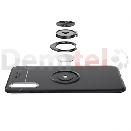 Силиконов гръб AUTO FOCUS Magnetic Ring за Huawei P20 Pro Черен